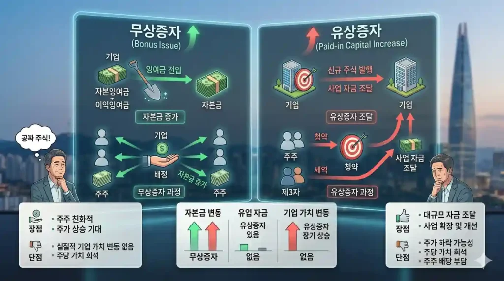 증자 차이 완벽 정리: 주가 호재 악재 구별하는 3가지 방법