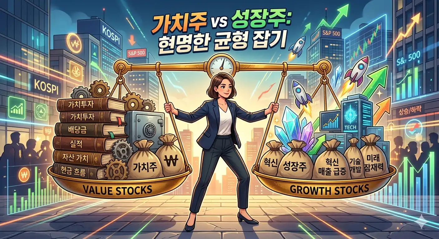 주식 차트와 재무제표를 분석하는 투자자